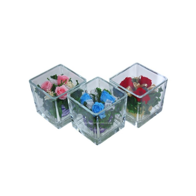 99_81 цветы в стекле, кубик